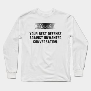 Book - Books your best defense against unwanted conversation Long Sleeve T-Shirt